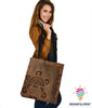 Taino Leather Pattern Print Pueto Rico Tote Bag HG