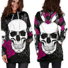 Floral Skull Hoodie Dress 011 - designfullprint