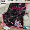 Gift For Mom Mom to Daughter Breast Cancer Warrior Premium Blanket