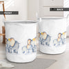 Laundry Basket, Clothes Basket Laundry Hamper with Rope,Cute Cartoon Nursery Hamper for Kids Room, Toy Storage, Elephant Basket,