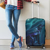 Washable Spandex Galaxy Wolf Print Luggage Cover 004 - designfullprint