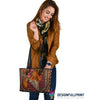Skull Gift Fox Tote Small Leather Tote Bag HG