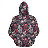 Red & White Skull Hoodies - designfullprint