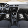 3D Skull design Universal-Fit Car Mat - DARK SKULL Black and White Skull Design (Set of 04) 002 - designfullprint