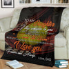 Gift For Dad Dear My Daughter Don't Forget That I Love You Dad to Daughter Softball Father Daughter Love Quotes Premium Fleece Blanket