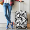 Washable Spandex Skull Print Luggage Cover 002 - designfullprint