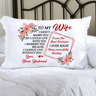 Husband To Wife Canvas Pillow HG