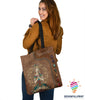 Gift For Hippie Namaste Leather Pattern Hippie Girl Tote Bag HG