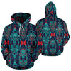 Skull All Over Hoodie - designfullprint