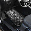 3D Skull design Universal-Fit Car Mat - DARK SKULL Black and White Skull Design (Set of 04) 001 - designfullprint