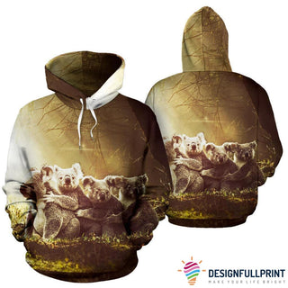 Australia Hoodie Koala Family Landscape Art Hoodie HG