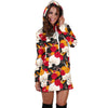 Floral Skull Hoodie Dress 003 - designfullprint