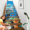 Gift For Dolphins Lover Dolphins Under The Beautiful Ocean Stairs Stickers Set HG
