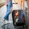 Washable Spandex Red&White Wolves Print Luggage Cover 001 - designfullprint