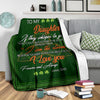 Irish Shop Gift For Dad Irish Dad to daughter Premium Fleece Blanket