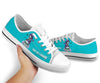 Skull Gift Teal and Purple Suicide Awareness Sugar Skull Fight Like A Warrior Shoes