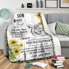 Mom to Son Elephant Flower Blanket