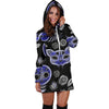 Skull Gift Fractal Cat Bird and Skulls Hoodie Dress