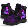 Gift For Fox Lover Gift For Hippie Mandala Purple Fox Henna Boot HG