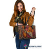 Skull Gift Fox Tote Small Leather Tote Bag HG
