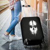 Skull Black & White Luggage Cover - designfullprint