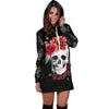 Floral Skull Hoodie Dress 009 - designfullprint