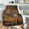 Grandma to grandson Baseball Premium Fleece Blanket