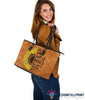 Gift For Hippie In A World Full Of Rose Be A Sunflower Leather Tote Bag HG