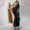 Skull Tattoo Design Black Hooded Blanket