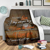 Gift For Mom Baseball Mom to Son Premium Fleece Blanket