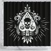 Skull Tattoo Design Black Shower Curtain