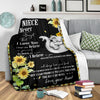 Gift For Elephant Lover Aunt to Niece Elephant Sunflower Premium Blanket