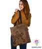 Taino Leather Pattern Print Pueto Rico Tote Bag HG