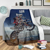Gift For Mom Motorcross Mom To Son Premium Blanket