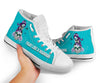 Skull Gift Teal and Purple Suicide Awareness Sugar Skull Fight Like A Warrior Shoes