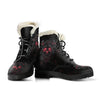 Smelting Skull Faux Fur Leather Boots