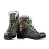 Skull and Dragon Faux Fur Leather Boots