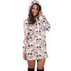 Floral Skull Hoodie Dress 002 - designfullprint