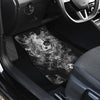 3D Skull design Universal-Fit Car Mat - DARK SKULL Black and White Skull Design (Set of 02) 001 - designfullprint