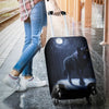 Washable Spandex Wolf and The Moon Print Luggage Cover 002 - designfullprint