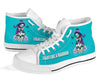 Skull Gift Teal and Purple Suicide Awareness Sugar Skull Fight Like A Warrior Shoes