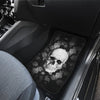 3D Skull design Universal-Fit Car Mat - DARK SKULL Black and White Skull Design (Set of 04) 002 - designfullprint