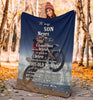 Gift For Mom Motorcross Mom To Son Custom Blanket HG mother son quotes