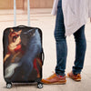 Washable Spandex Red&White Wolves Print Luggage Cover 001 - designfullprint