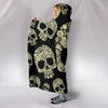 Sugar Skull Hooded Blanket - designfullprint