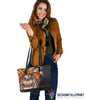 Skull Gift Skull And Feather Skull Leather Tote Bag HG