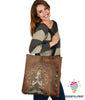 Gift For Hippie Namaste Leather Pattern Hippie Girl Tote Bag HG