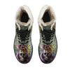 Skull and Dragon Faux Fur Leather Boots