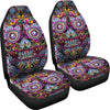Universal Fit Polyester Fabric 3D Skull Car Seat Cover Set 010 - designfullprint
