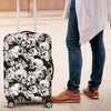 Washable Spandex Skull Print Luggage Cover 002 - designfullprint